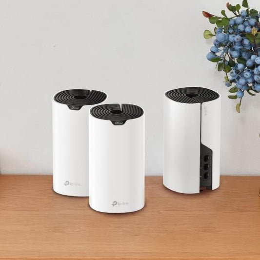 TP-Link Deco S7(3-pack), AC1900 Mbps All-Home Mesh Wi-Fi System, Dual-Band, Gigabit Ports, Coverage up to 520 m², 100+ Device Connections, Mobile App