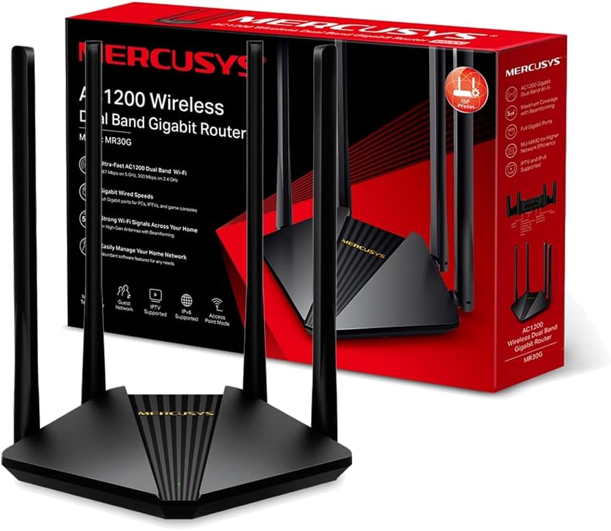 Mercusys MR30G Dual Band Gigabit Wireless Router AC1200