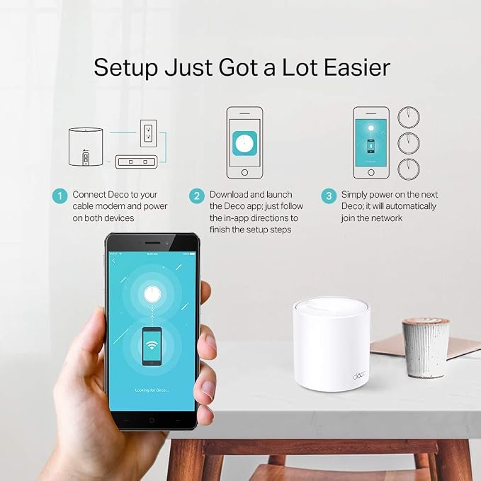 TP-Link Deco X20 Whole Home Mesh Wi-Fi 6 System, AX1800, 3-Pack