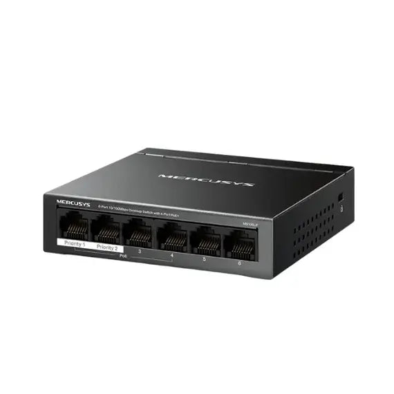 Mercusys MS106LP Desktop PoE+ Switch 6-Port Fast Ethernet 10/100Mbps