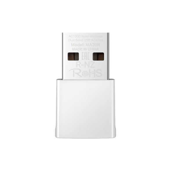 Mercusys MA30N USB WiFi Adapter, AC1300Mbps, Network Card, Nano Card, Dual Band, USB 2.0, WPA3, Plug & Play