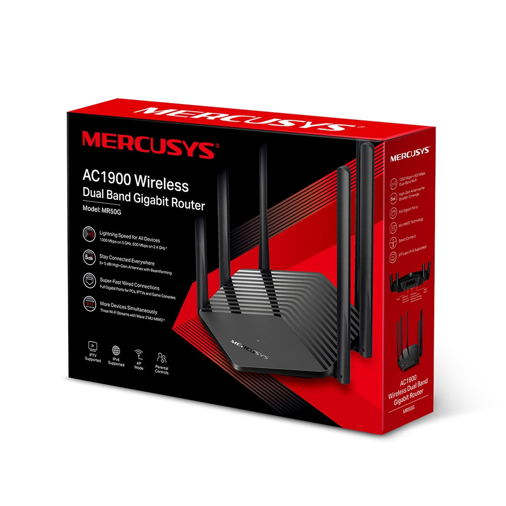 Mercusys MR50G Dual Band Gigabit Wireless Router AC1900