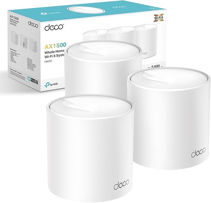 TP-Link Deco X10 Whole Home Mesh Wi-Fi 6 System, AX1500, 3-Pack