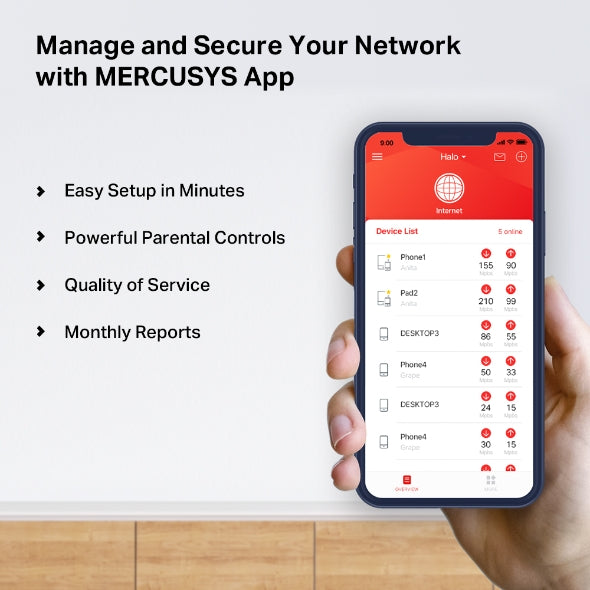Mercusys Halo H50G Whole Home Mesh WiFi System AC1900 (3-Pack)