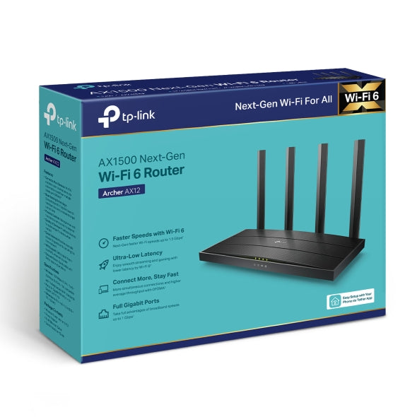 TP-Link Archer AX12 Wi-Fi 6 Router, AX1500