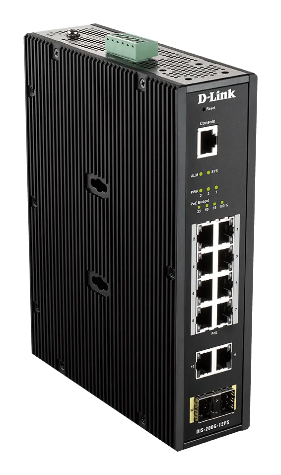 D-Link DIS-200G-12PSW Industrial PoE Switch