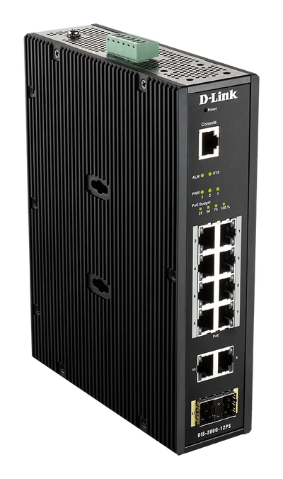 D-Link DIS-200G-12PSW Industrial PoE Switch