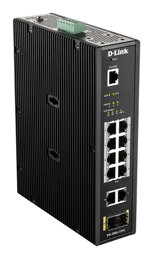 D-Link DIS-200G-12PSW Industrial PoE Switch