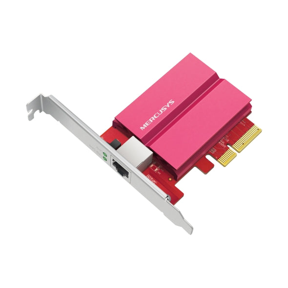Mercusys MA510E 10 Gigabit PCIe Network Adapter, 1x PCI Express, 1x RJ45 Port,10 Gbps, Full-Height Bracket/Low-Profile Bracket, Wake-on-LAN, Flow Control, Energy-Efficient Ethernet (EEE),
