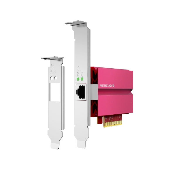 Mercusys MA510E 10 Gigabit PCIe Network Adapter, 1x PCI Express, 1x RJ45 Port,10 Gbps, Full-Height Bracket/Low-Profile Bracket, Wake-on-LAN, Flow Control, Energy-Efficient Ethernet (EEE),