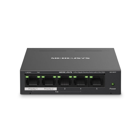 Mercusys 5-Port 10/100/1000 Mbps Desktop Switch with 4-Port PoE+ (MS105GP)