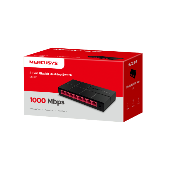 Mercusys 8 PORT 10/100/1000 MBPS SWITCH , MS108G