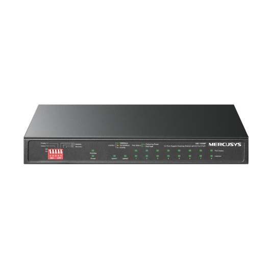 Mercusys MS110GMP 10-Port Gigabit Desktop Switch with 8-Port PoE+