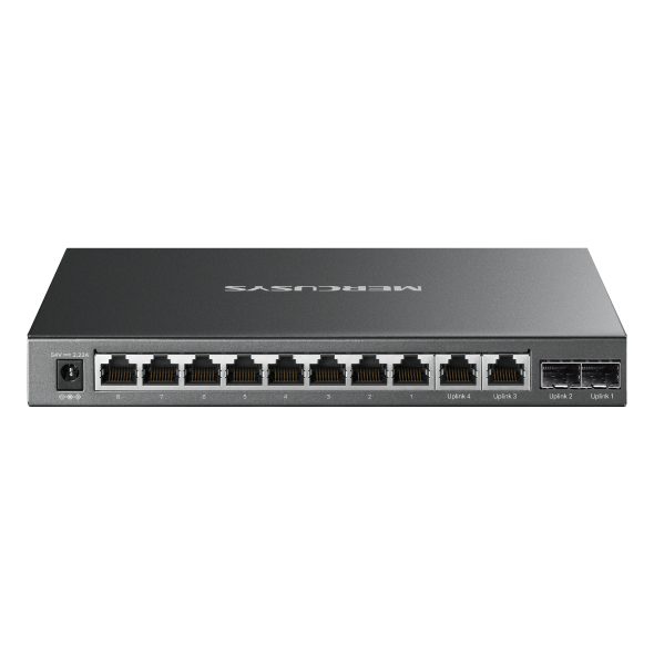 MERCUSYS MS112GMP 12-Port PoE+ Switch, 110W Power Budget Network Switch