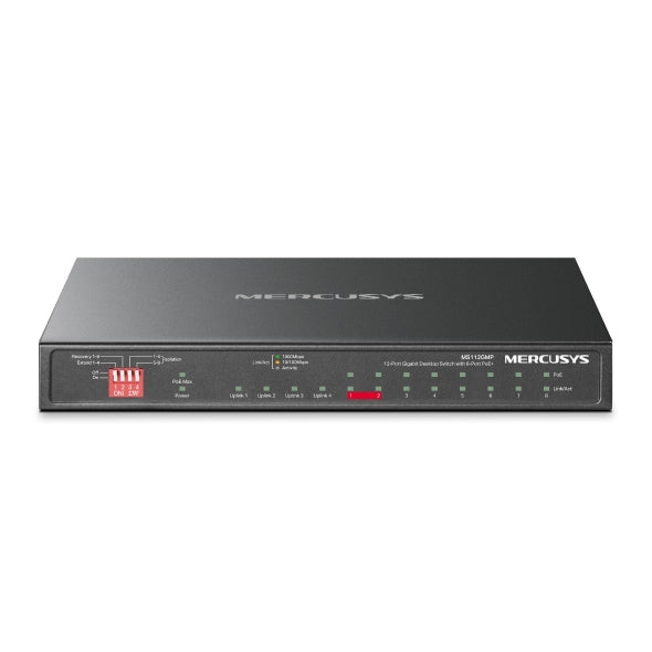MERCUSYS MS112GMP 12-Port PoE+ Switch, 110W Power Budget Network Switch