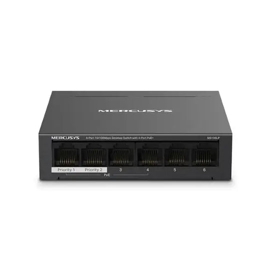 Mercusys MS106LP Desktop PoE+ Switch 6-Port Fast Ethernet 10/100Mbps