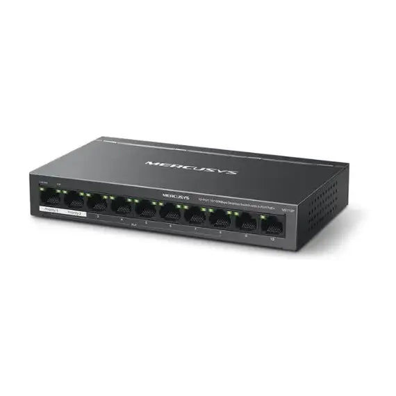 Mercusys MS110P PoE+ Switch, 10-Ports 10/100Mbps, With 2 Uplink Ports