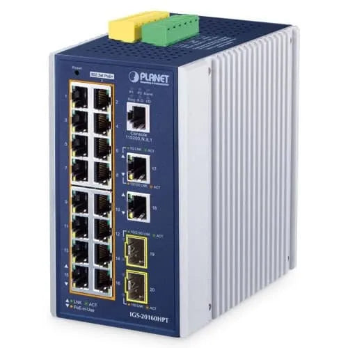 PLANET IGS-20160HPT Industrial Ethernet Switch