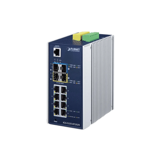 PLANET IGS-5225-8T2S2X Industrial Ethernet Switch
