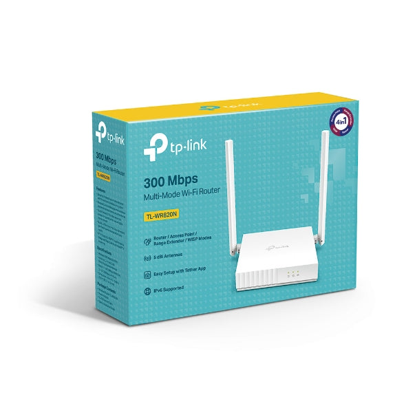 TP-Link TL-WR820N Multi-Mode Wi-Fi Router, 300 Mbps