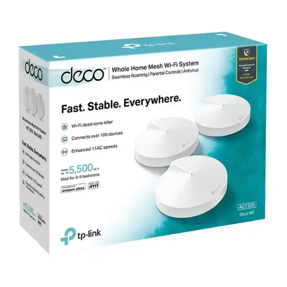 TP-Link Deco M5 Whole Home Mesh Wi-Fi System, AC1300 (3-pack)