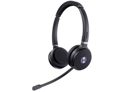 A black over-ear headset with a flexible boom microphone, shown from a three-quarter angle against a plain white background. The brand name 'Jabra' is visible on the headband.