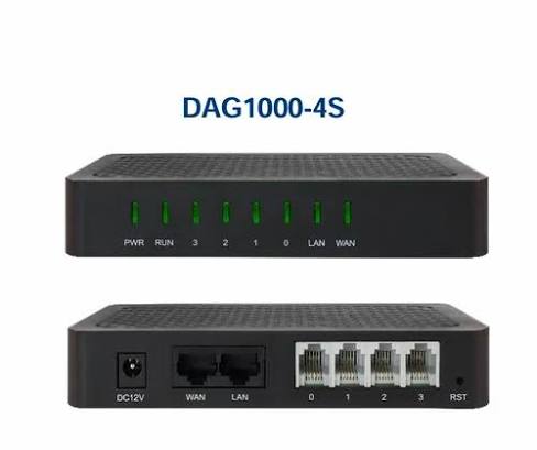 Dinstar- DAG1000-4S 4 FXS Analog VoIP Gateway